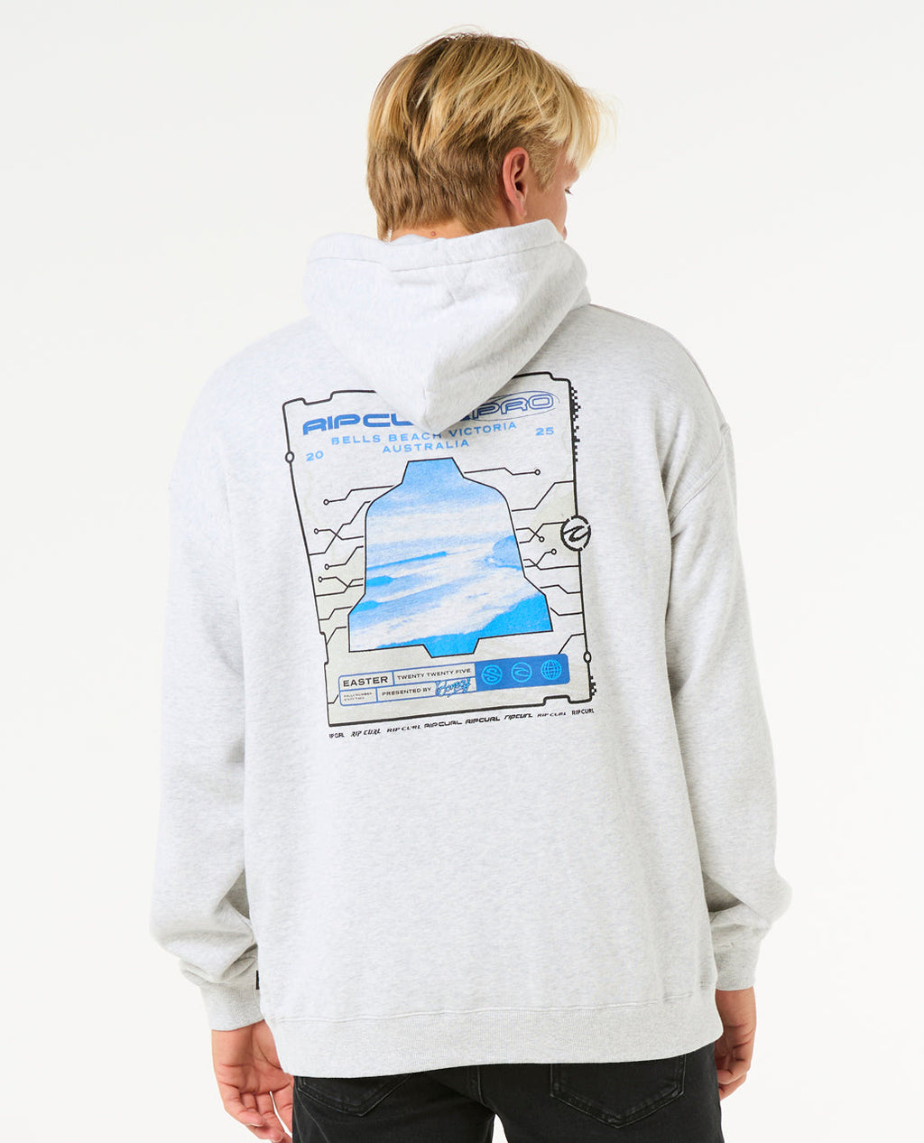 2025 Rip Curl Pro Bells Hoodie (Light Grey Heather)