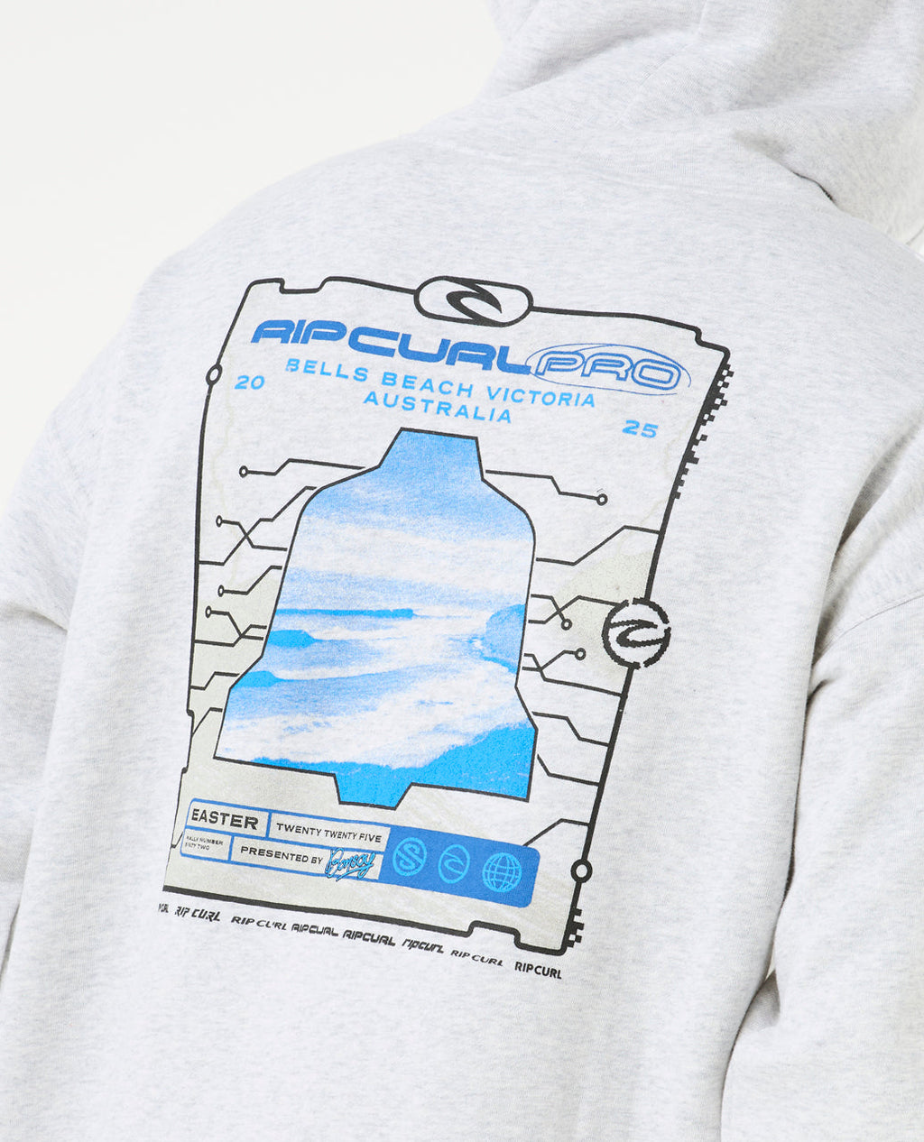 2025 Rip Curl Pro Bells Hoodie (Light Grey Heather)