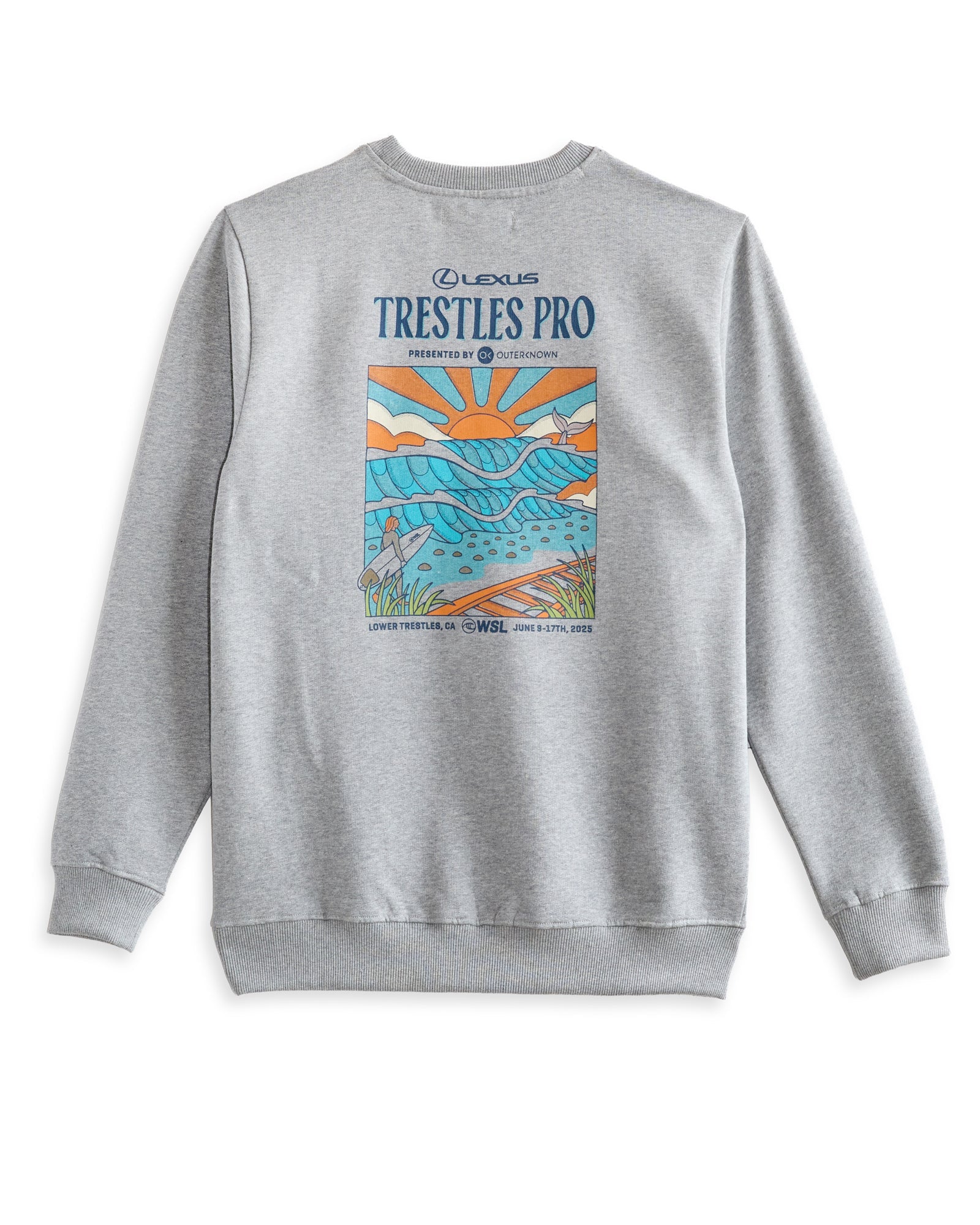 2025 Trestles Pro Sweatshirt (Heather Grey)