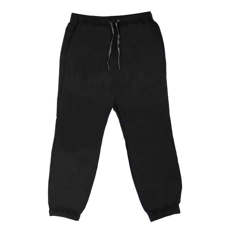 REAL Hev's Fleece Elastic Waist Pants-Black