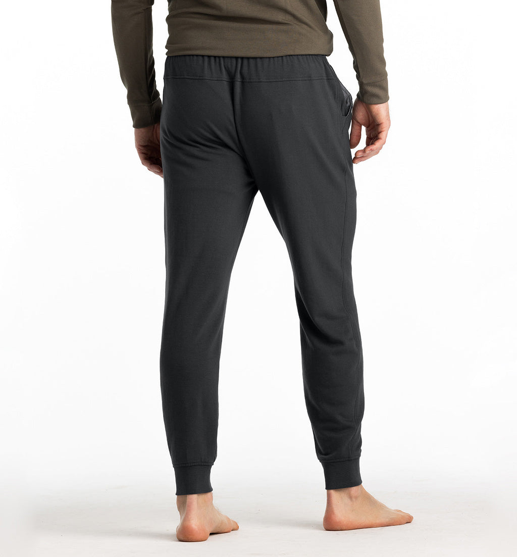 Free Fly Bamboo Lightweight Fleece Jogger Pants-Black Sand